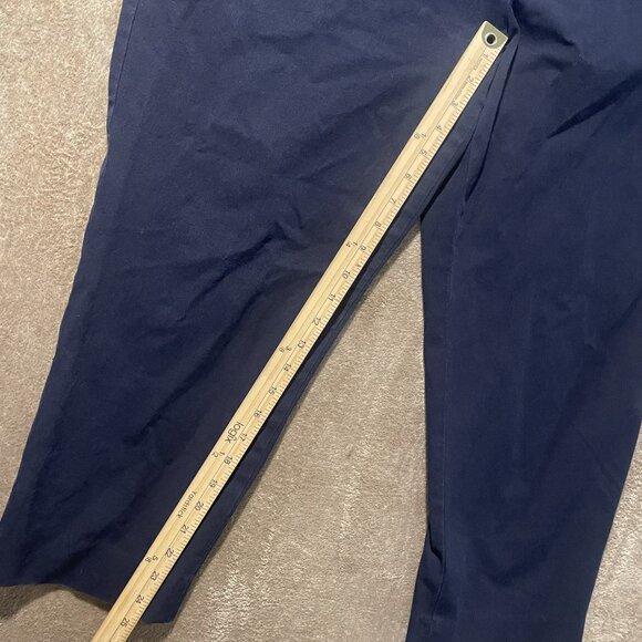 Talbots Pants Womens 18WP Hampshire Ankle Stretch Navy Blue High Rise Cropped - Picture 6 of 7